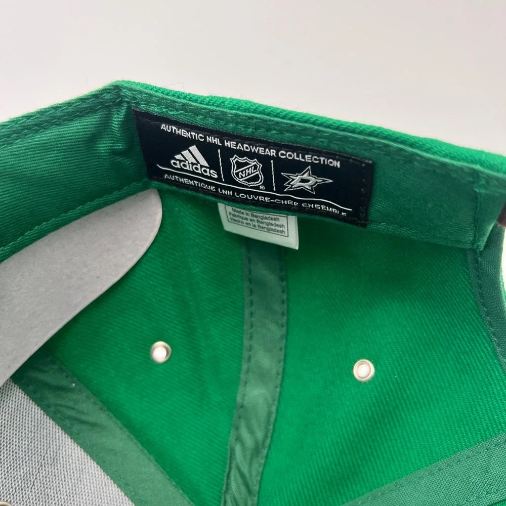 Adidas Dallas Stars NHL Fitted‎ Baseball Cap Green OSFA Embroidered Logo
